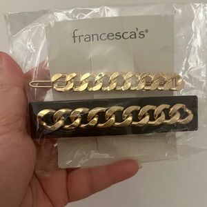 francesca's Gold Chain Hair Clips - Set of 2